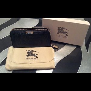 Black Leather Burberry Wallet